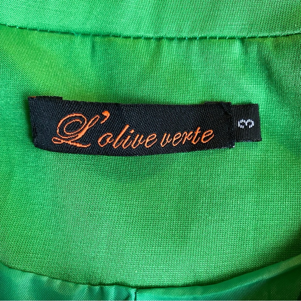💚 L’OLIVE VERTE GREEN BLAZER JACKET! - Picture 12 of 14